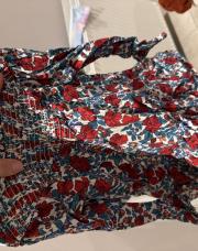 Robe fleur rouge/bleu/vert 24mois