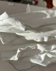 Gilet blanc liserait argent TQF 24mois