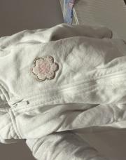 Gilet blanc fleur rose + or orchestra 18mois