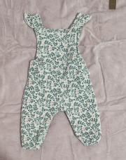 Salopette feuilles vertes Obaibi 1 mois