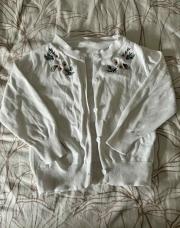 Gilet fille blanc fleur Shein 5ans 