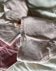 Lot de 3 bavoirs triangles rose 