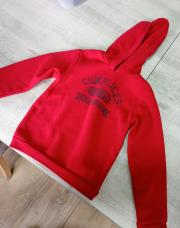 sweat rouge à capuche complices