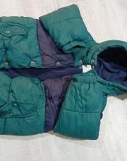 doudoune hivert bicolore vert/bleu  2ans/24 mois kiabi