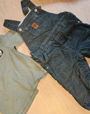 Lot T-shirt et salopette Obaibi 6 mois
