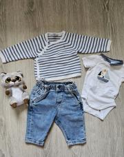 Lot pantalon, body et gilet 1 mois