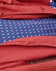 Ensemble robe bleu et gilet brun JBC 8ans