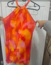 Robe d'été rouge orange 