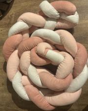 Tresse parc/lit rose et blanc