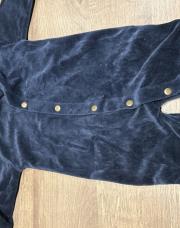Pyjama velours bleu foncé 50