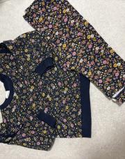 Ensemble bleu fleuri 