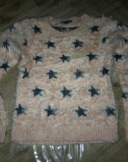 Pull rose étoiles 10 ans 