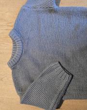 Pull laine gris zara grosse maille 