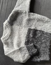 Pull en maille trois gris Zara 74cm 