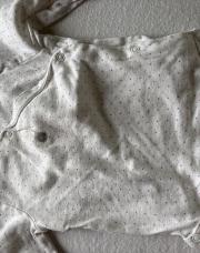 Body petit lapin blanc et argenté 