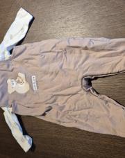 Ensemble salopette et body ourson C&A 62 cm