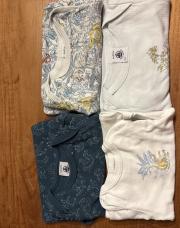Lot de 4 bodies Petit Bateau 6m