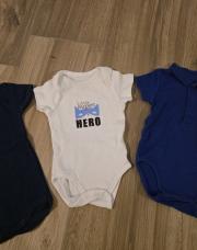 Lots de 3 boddys courtes manche garcons (3m)