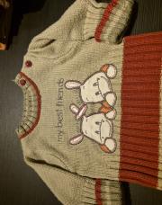 Pull vintage brun 6m