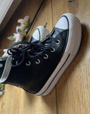 Converse en cuir noir - pointure 31