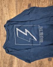 T shirt bleu pétrole éclair kiabi 5a/113