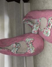 Pantoufles ballerines roses (32)