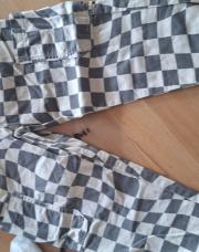 Pantalon damier gris next