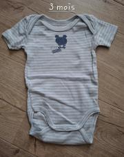 Body manches courtes 3 mois