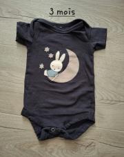  Body manches courtes 3 mois (Miffy)