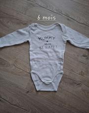 Body manches longues 6 mois