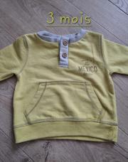 Pull 3 mois vert pomme