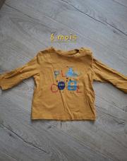 T-shirt manches longes 6 mois moutarde