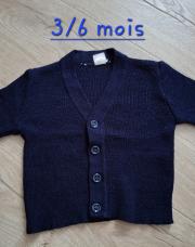Gilet bleu marine 3/6 mois