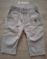 Pantalon 6 mois beige