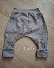 Sarouel 0-3 mois gris