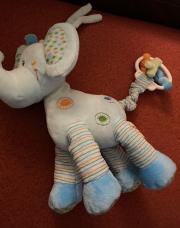 Éléphant musical bleu NEUF
