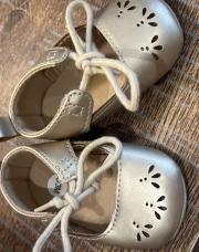 Petites ballerines dorées 0/3 mois 