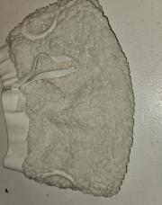 Jupe moumoute blanche. Marque Hema. 9 mois