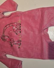 Grenouillère rose bonbon girafe Love Mummy. 3 mois