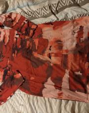 Longue Robe rouge motif 