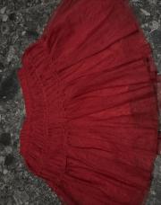 Jupe rouge en tule 