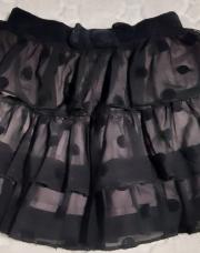 Jupe noir tulle volant 92