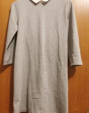 Robe Grise col claudine Femme M