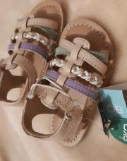 Sandales filles Obaibi taille 22 semelles cuir