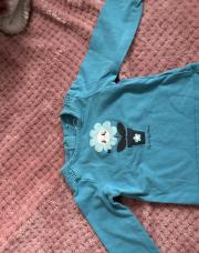 Sous pull bleu fleur 3m