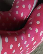Bottes roses pois 24