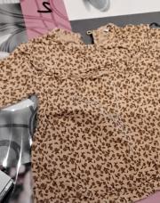 Robe brune à fleurs taille 74