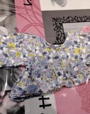 Blouse bleu à fleurs 6 mois tape à l œil 