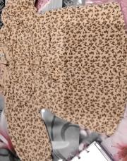 Robe brun à fleurs taille 68