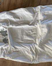 Housse table à langer Natou blanc éléphant 